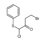 4-bromo-1-chloro-1-phenylsulfanylbutan-2-one结构式