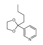 3-(2-butyl-1,3-dioxolan-2-yl)pyridine Structure