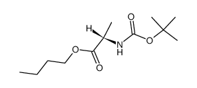 N-tert-butoxycarbonyl-L-alanine n-butyl ester Structure