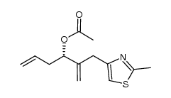 (S)-2-((2-methylthiazol-4-yl)methyl)hexa-1,5-dien-3-yl acetate结构式