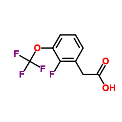 [2-Fluoro-3-(trifluoromethoxy)phenyl]acetic acid结构式