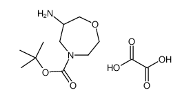 tert-Butyl 6-amino-1,4-oxazepane-4-carboxylate oxalate结构式
