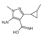 5-amino-1-methyl-3-(2-methylcyclopropyl)pyrazole-4-carboxamide Structure