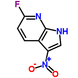 6-Fluoro-3-nitro-1H-pyrrolo[2,3-b]pyridine结构式