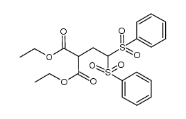 diethyl 2-(2,2-bis(phenylsulfonyl)ethyl)malonate Structure