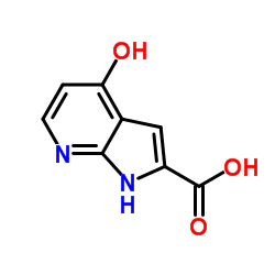 4-羟基-1H-吡咯并[2,3-B]吡啶-2-羧酸结构式