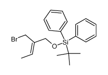 ((Z)-2-Bromomethyl-but-2-enyloxy)-tert-butyl-diphenyl-silane结构式