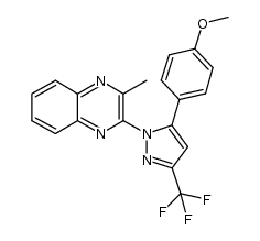 1-(3-methylquinoxalin-2-yl)-5-(p-methoxyphenyl)-3-trifluoromethylpyrazole Structure