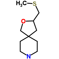 3-[(Methylsulfanyl)methyl]-2-oxa-8-azaspiro[4.5]decane结构式