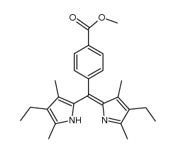 4-(4,4'-diethyl-3-3',5,5'-tetramethyldipyrromethene)benzoic acid methyl ester Structure