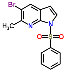 1-(Phenylsulphonyl)-5-bromo-6-Methyl-7-azaindole图片