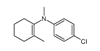 N-(4-chlorophenyl)-N,2-dimethylcyclohex-1-en-1-amine结构式