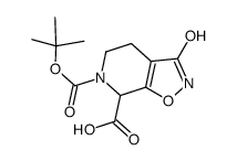 6-(tert-butoxycarbonyl)-3-hydroxy-4,5,6,7-tetrahydroisoxazolo[5,4-c]pyridine-7-carboxylic acid Structure