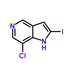 7-Chloro-2-iodo-1H-pyrrolo[3,2-c]pyridine结构式