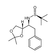 (S)-N-((S)-1-((S)-2,2-dimethyl-1,3-dioxolan-4-yl)-2-phenylethyl)-2-methylpropane-2-sulfinamide结构式