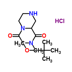 2-Methyl-2-propanyl 2-(dimethylcarbamoyl)-1-piperazinecarboxylate hydrochloride (1:1)结构式