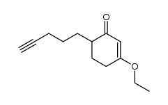 3-ethoxy-6-(4-pentynyl)-2-cyclohexenone结构式