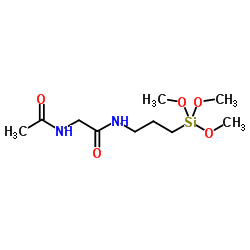 氮-(乙酰甘氨酰)-3-氨基丙基三甲氧基硅烷结构式
