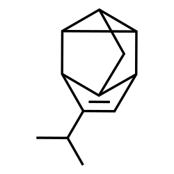 1,2,4-Methenopentalene,1,2,3,3a,4,6a-hexahydro-5-(1-methylethyl)-,(1S)-(9CI) structure