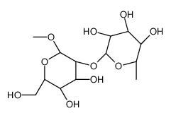 methyl 2-O-alpha-rhamnopyranosyl-beta-galactopyranoside结构式