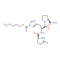5-Oxo-L-Pro-1-[(hexyloxy)carbonyl]-L-His-L-Pro-NH2 Structure