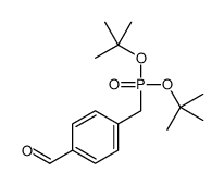 4-[bis[(2-methylpropan-2-yl)oxy]phosphorylmethyl]benzaldehyde Structure