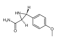 trans-2-(4-methoxyphenyl)aziridine-3-carboxylic acid amide结构式