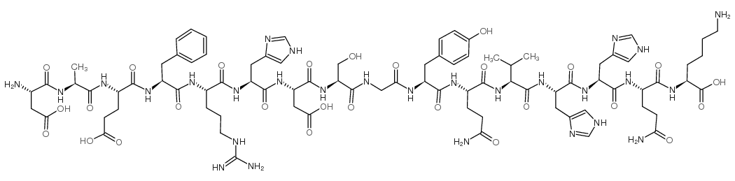 ASP-ALA-GLU-PHE-ARG-HIS-ASP-SER-GLY-TYR-GLN-VAL-HIS-HIS-GLN-LYS结构式