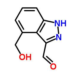 4-(Hydroxymethyl)-1H-indazole-3-carbaldehyde结构式