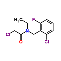 2-Chloro-N-(2-chloro-6-fluorobenzyl)-N-ethylacetamide Structure