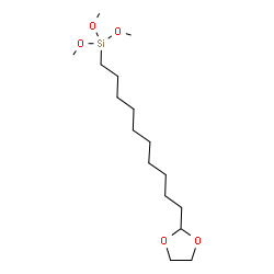 10-(1,3-dioxolan-2-yl)decyl-trimethoxysilane结构式