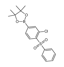 2-(3-chloro-4-(phenylsulfonyl)phenyl)-4,4,5,5-tetramethyl-1,3,2-dioxaborolane结构式