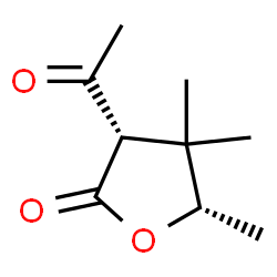 2(3H)-Furanone, 3-acetyldihydro-4,4,5-trimethyl-, cis- (9CI) structure