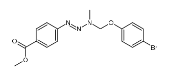 1-(4-carbomethoxyphenyl)-3-(4-bromophenyloxymethyl)-3-methyltriazene结构式