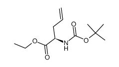 ethyl (R)-2-Boc-amino-4-pentenoate结构式