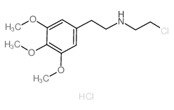 Benzeneethanamine,N-(2-chloroethyl)-3,4,5-trimethoxy-, hydrochloride (1:1) Structure