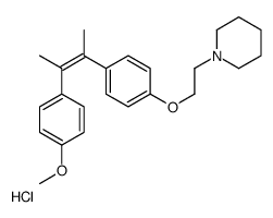 1-[2-[4-[(E)-3-(4-methoxyphenyl)but-2-en-2-yl]phenoxy]ethyl]piperidine,hydrochloride Structure