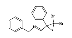 N-benzyl-1-(2,2-dibromo-1-phenylcyclopropyl)methanimine结构式