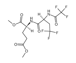 N-(2-Trifluoracetylamino-4,4,4-trifluor-L-butyryl)-L-glutaminsaeure-dimethylester结构式