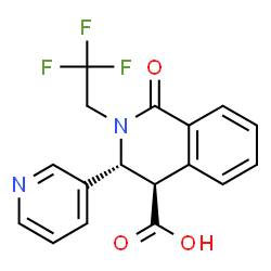 (3R,4R)-1,2,3,4-Tetrahydro-1-oxo-3-(3-pyridinyl)-2-(2,2,2-trifluoroethyl)-4-isoquinolinecarboxylic acid Structure