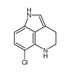6-chloro-1,3,4,5-tetrahydropyrrolo[4,3,2-de]quinoline结构式