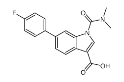 6-(4-fluorophenyl)indole-1,3-dicarboxylic acid dimethyl amide结构式