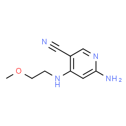 6-amino-4-((2-methoxyethyl)amino)nicotinonitrile structure