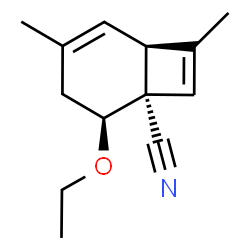 Bicyclo[4.2.0]octa-4,7-diene-1-carbonitrile, 2-ethoxy-4,7-dimethyl-, (1alpha,2ba,6alpha)- (9CI)结构式