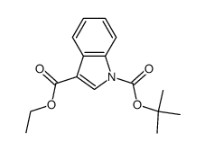 1H-INDOLE-1,3-DICARBOXYLIC ACID, 1-(1,1-DIMETHYLETHYL)3-ETHYL ESTER结构式