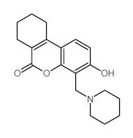 3-hydroxy-4-(piperidin-1-ylmethyl)-7,8,9,10-tetrahydrobenzo[c]chromen-6-one Structure