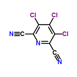 3,4,5-Trichloro-2,6-pyridinedicarbonitrile结构式