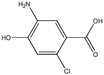 5-Amino-2-chloro-4-hydroxy-benzoic acid结构式