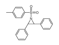 (2S,3S)-1-(4-methylphenyl)sulfonyl-2,3-diphenylaziridine结构式