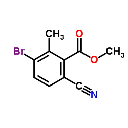 Methyl 3-bromo-6-cyano-2-methylbenzoate Structure